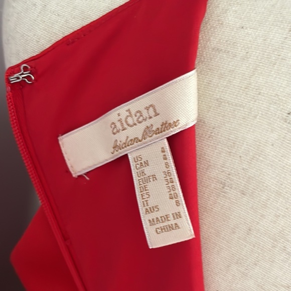 aidan by Aidan Mattox Red Cocktail Dress! High Low Women’s US sz 4 - Picture 12 of 13